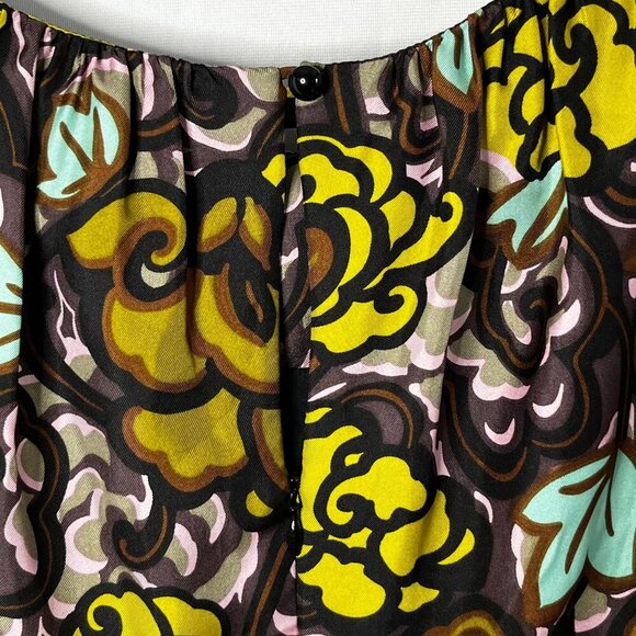 Milly of Ny Floral Print 100% Silk Sleeveless‎ Shift Dress Size 10 - Picture 7 of 11
